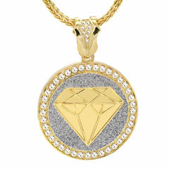 Gold Silver Diamond NECKLACE