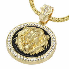 Gold Black Lion NECKLACE