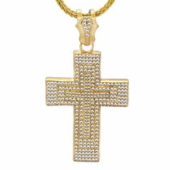 Gold Double Layer Cross NECKLACE