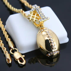 GOLD ICED OUT FOOTBALL #1