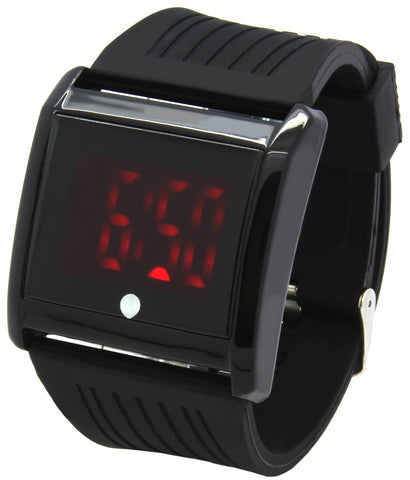 Touch Black Silicone Band Watch