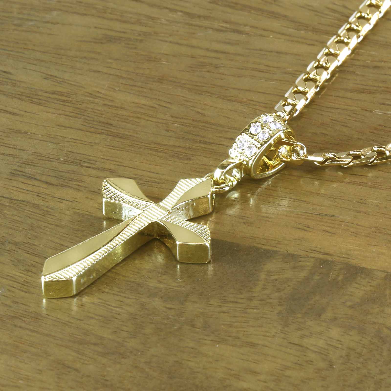 The  Waved Edge Cross Necklace 13