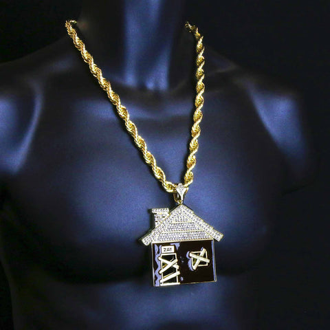 Gold/Black HOUSE NECKLACE GIANT