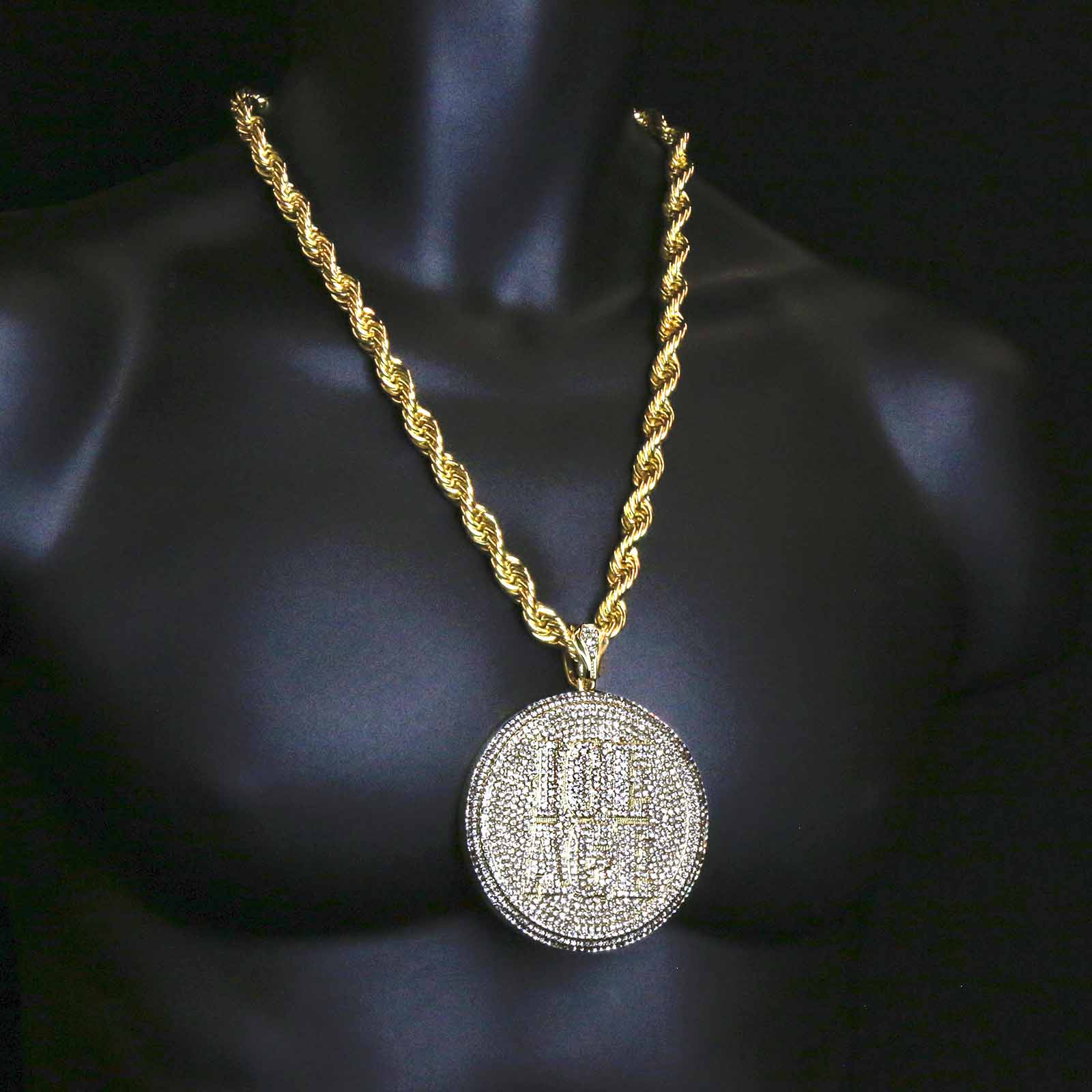 MaxBling81 Iced Out Hip Hop Gold Plated NEW YORK Pendant & 24