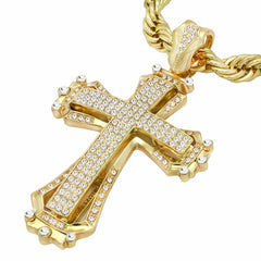 Gold Hollow Cross NECKLACE