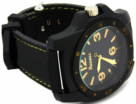 Black Silicone Band Watch