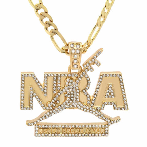 The Never Broke Again Necklace 2 Fully Iced Out