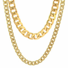 CUBAN CHAIN 8MM/30"+16MM/24"