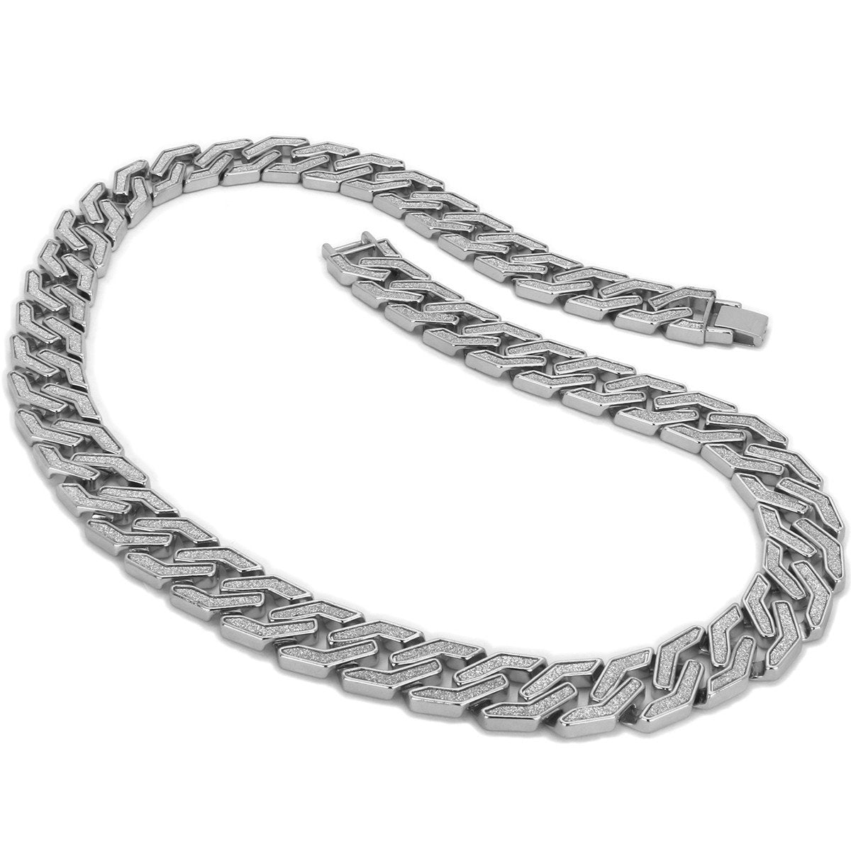 SILVER SQUARED STARDUST CHAIN
