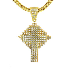 Gold Filled Celtic Cross Pendant with Franco Chain