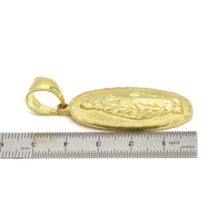 14K GOLD PLATED OVAL VIRGIN GUADALUPE PENDANT/CHAIN
