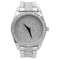 Silver Fully Ice Out Techno Pave Rlx Style Watch