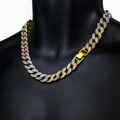 Multicolor Fully Cz Cuban Chain 20" Inches