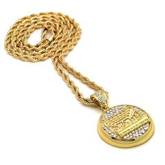 14k Gold Filled Last Supper Pendant with Rope Chain