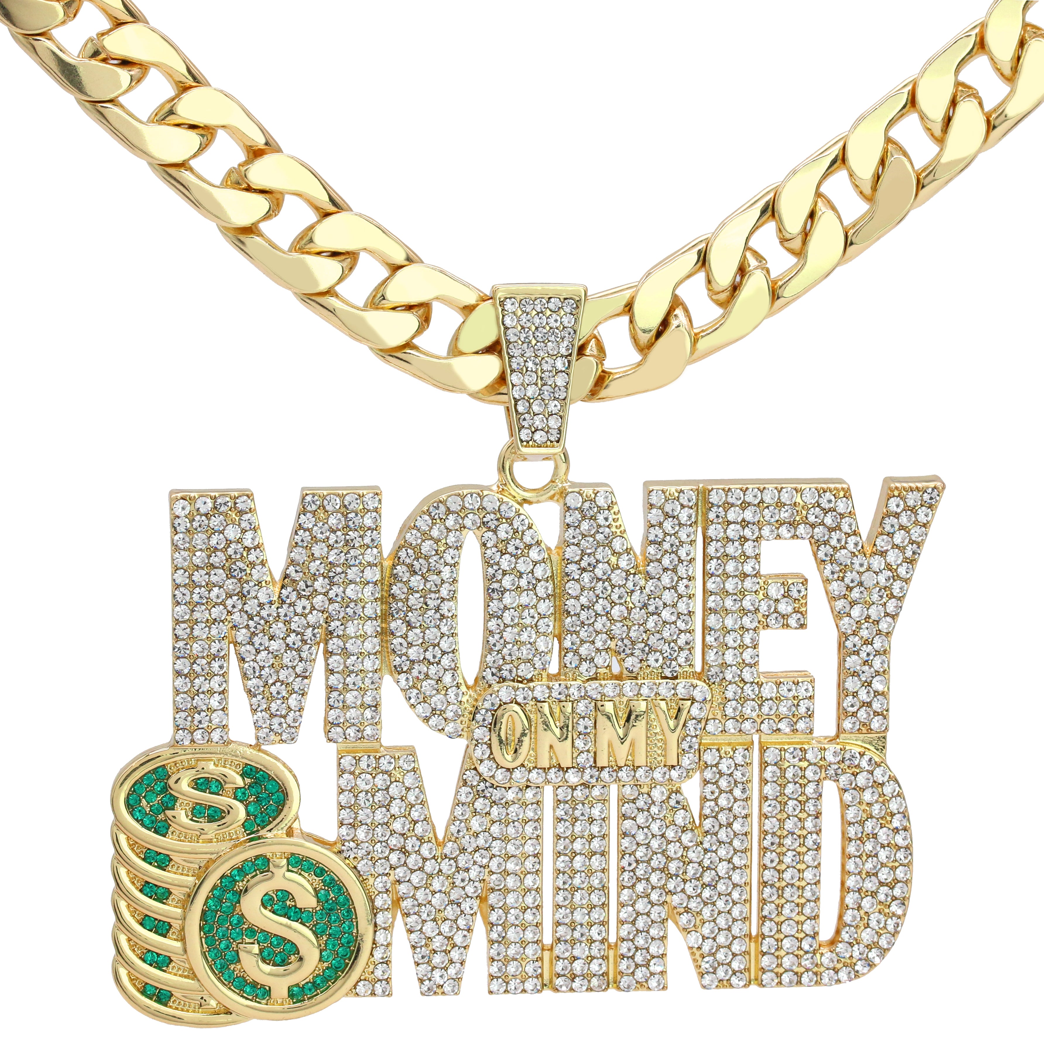 XXL Money on my mind Huge Pendant 14mm Cuban Chain