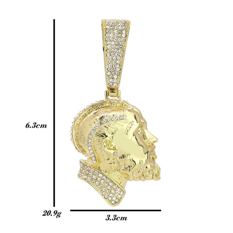 Iced Hussle Pendant Only Jewelry Hip Hop Style 18k Gold Plated