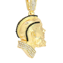 Iced Black Hussle Pendant Only Jewelry Hip Hop Style 18k Gold Plated
