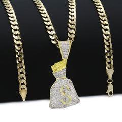 MONEY BAG PENDANT WITH Free Chain