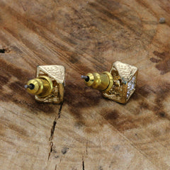 Cz Dice GOLD FILLED EARRINGS