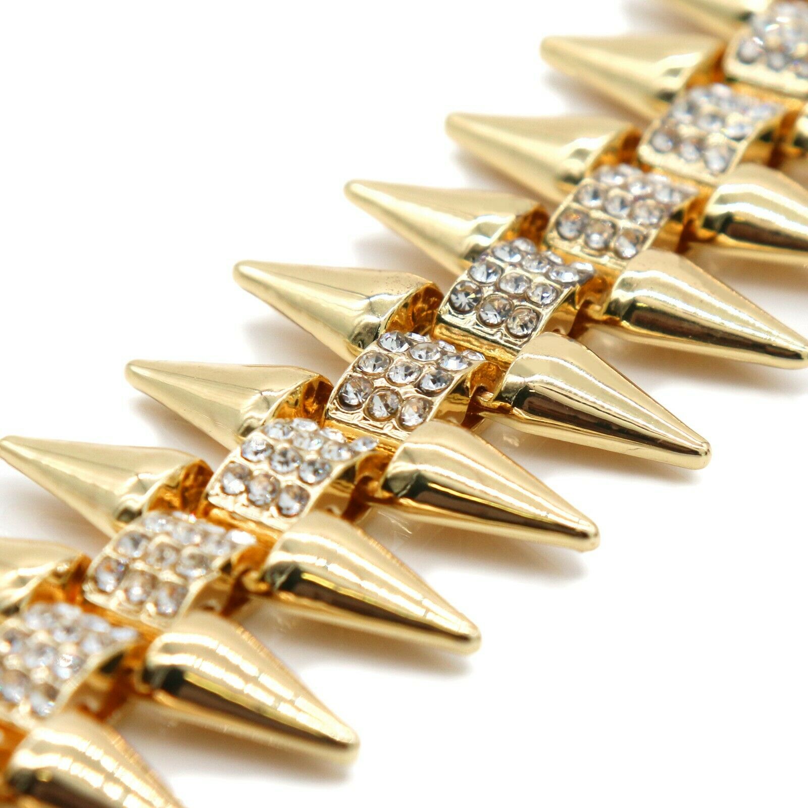 High Fashion Gold Plated AAA Spiky Tennis Chains & Cz Cactus Desert Jakh Pendant
