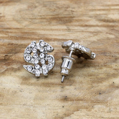 Cz Money Sign SILVER FILLED EARRINGS