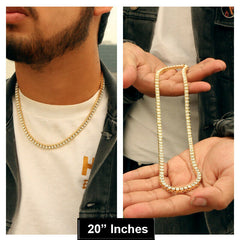 High Fashion Gold Plated AAA Spiky Chain Tennis Chains & Cz #8 Ball Pendant