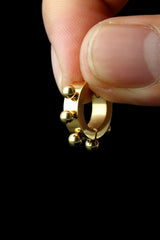 Small Beads 18k Gold Stainless Steel Plain Earring