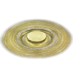 14k Gold Plated Fidget Spinner Pendant with 24" Cuban Chain