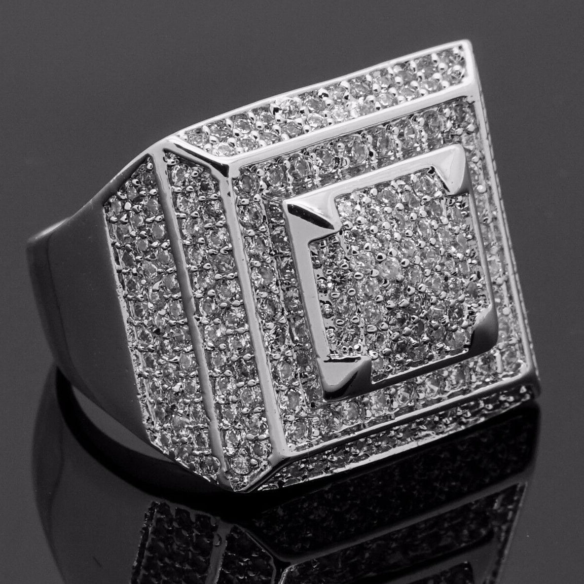 SILVER 3D SQUARE ICED