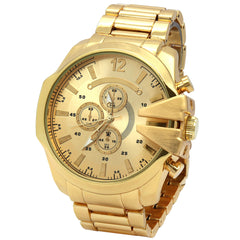 Gold Invicta Style Metal Band Watch