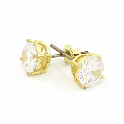 Gold Cz Circle Cubic 6 pcs