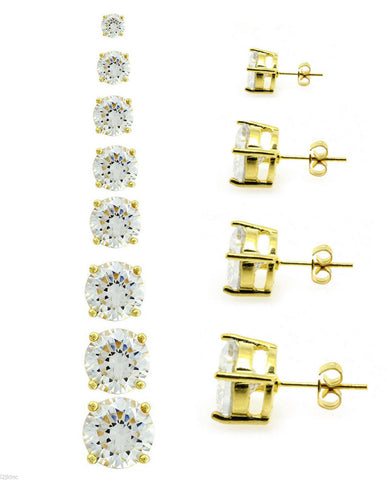 Gold Cz Circle Cubic 6 pcs