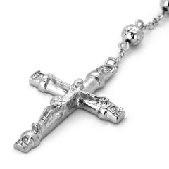 SILVER ROUND GUADALUPE ROSARY