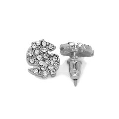 Cz Money Sign SILVER FILLED EARRINGS