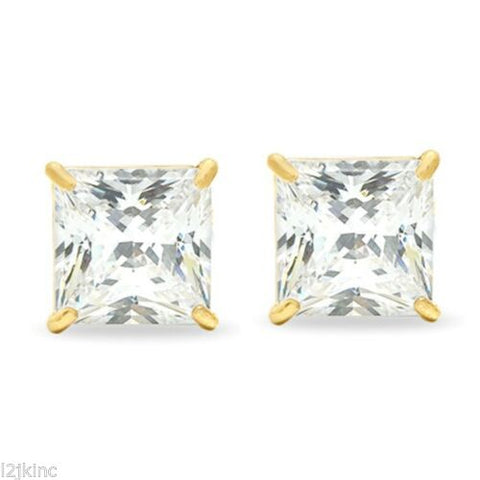 Gold Cz Square Cubic 6pcs