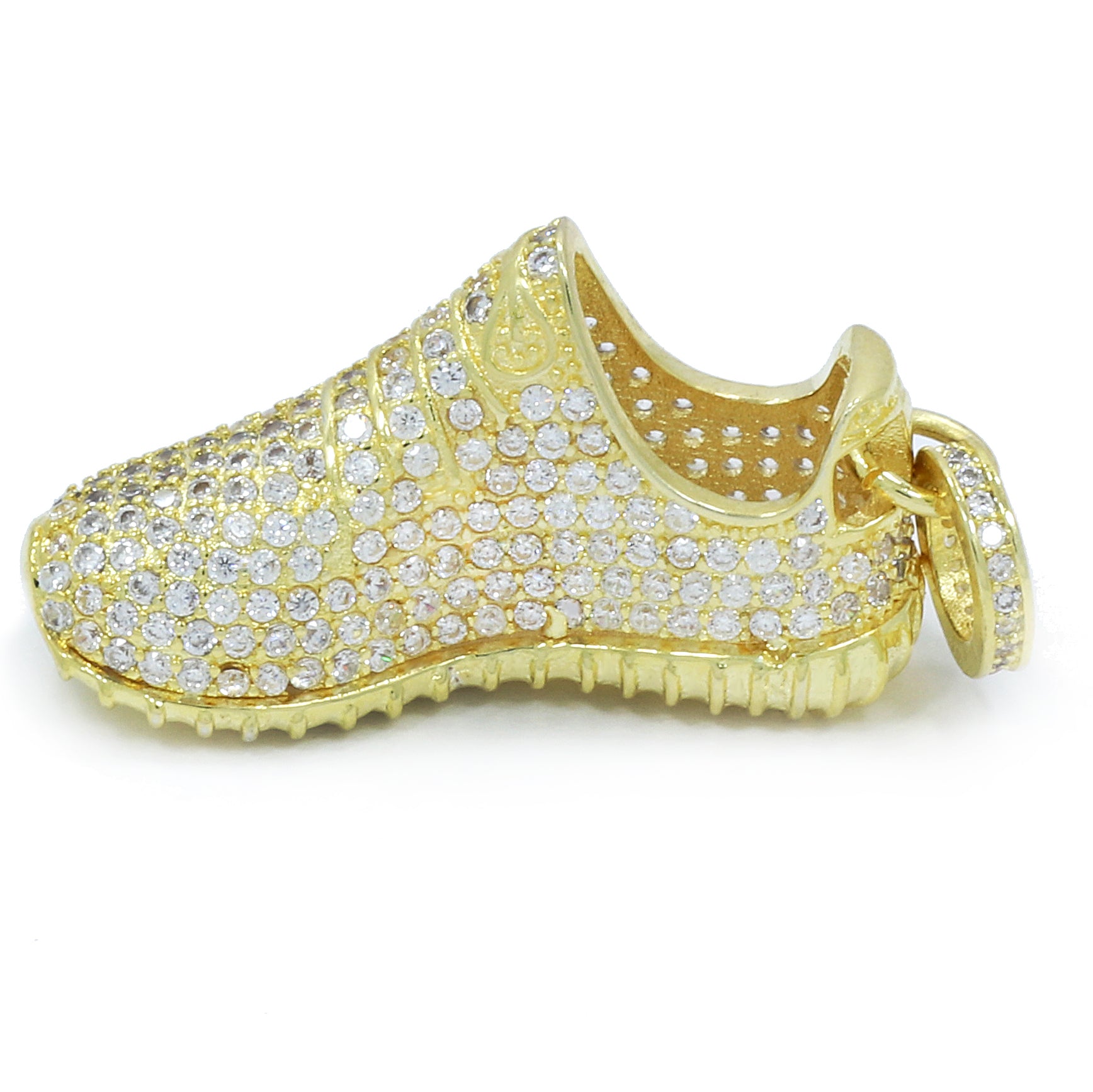 Brass fully CZ Shoe Gold Plated Pendant