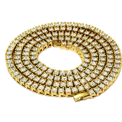 GOLD TENNIS CHAIN 18" 20" 24" 30"