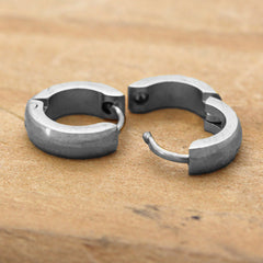 Plain Curved Huggie Hoop SILVER FILLED EARRINGS